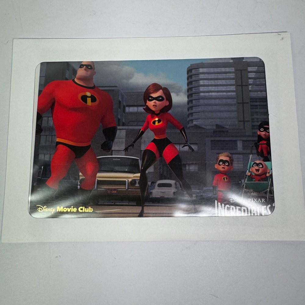 Incredibles 2 Disney Movie Club Pixar 5x7 inch Lithograph Collection Art Print‎